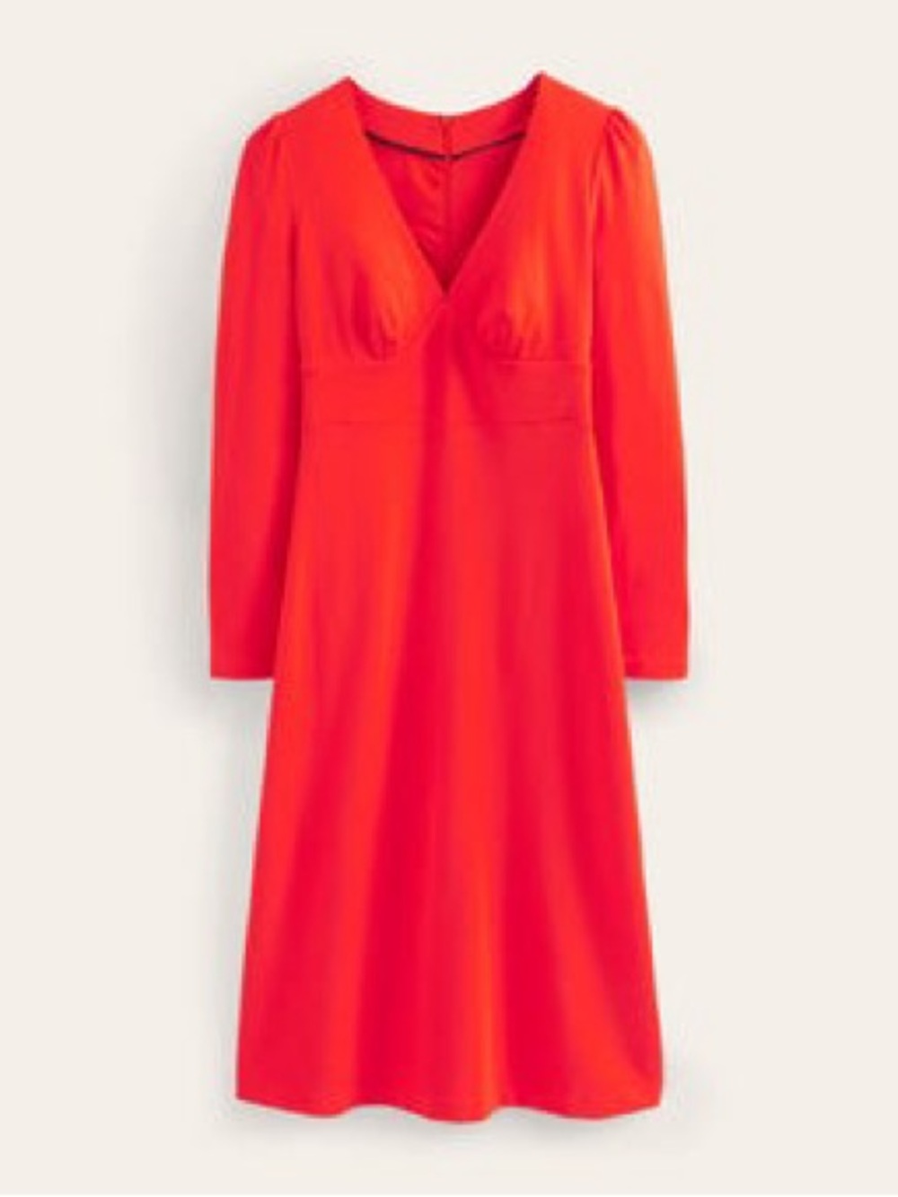 Boden. Red column Midi Tea Dress. Size 8.